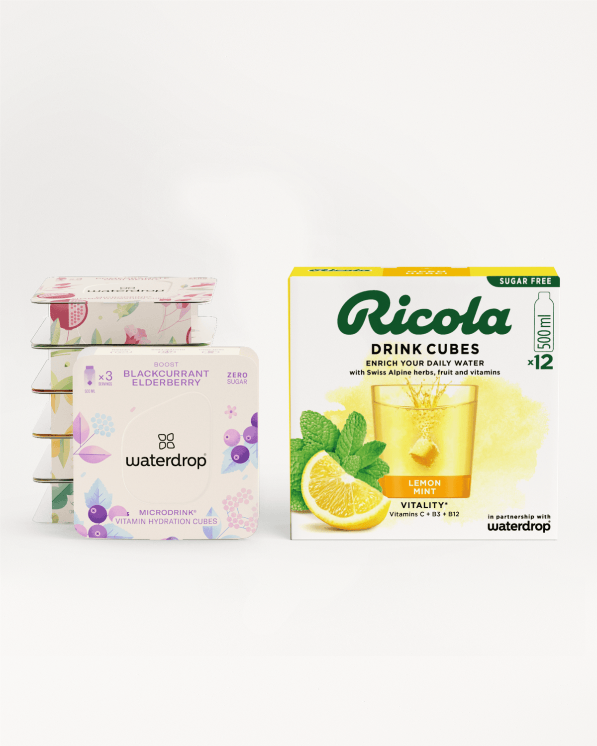 Ochutnávkový Set waterdrop® x Ricola