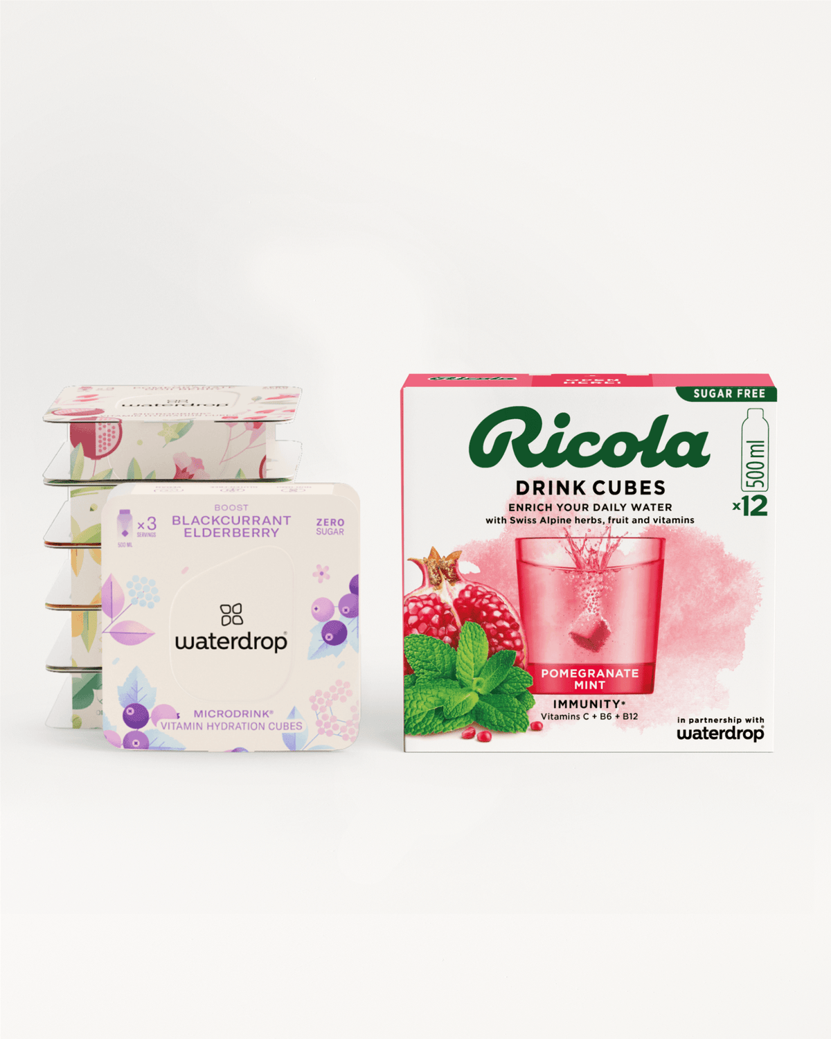 Ochutnávkový Set waterdrop® x Ricola
