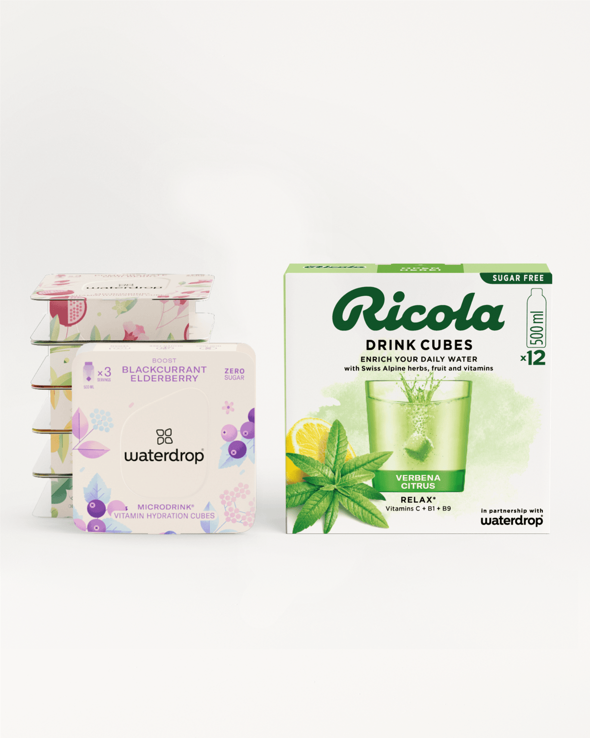 Ochutnávkový Set waterdrop® x Ricola
