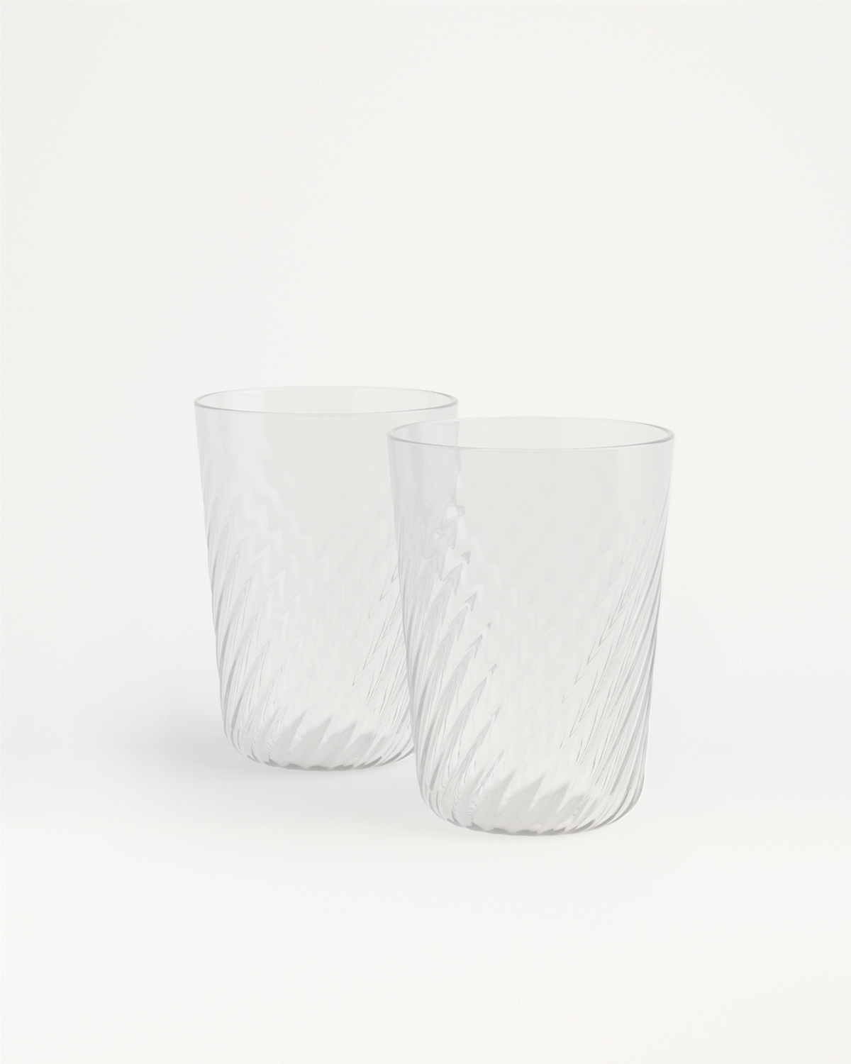 Elegantní Vlnité Skleničky 2 ks, objem 330 ml