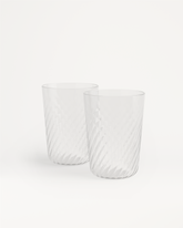 Elegantní Vlnité Skleničky 2 ks, objem 330 ml