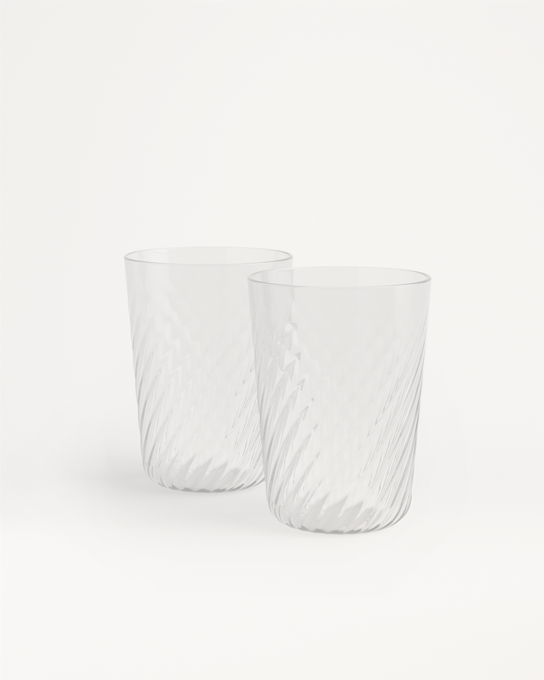 Elegantní Vlnité Skleničky 2 ks, objem 330 ml