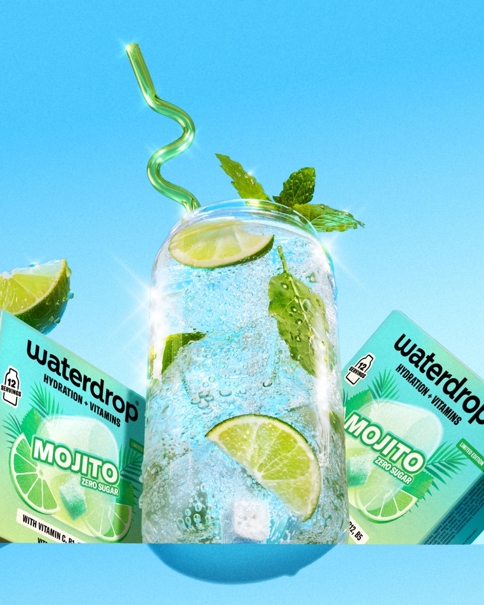 Skleněná Brčka Mojito