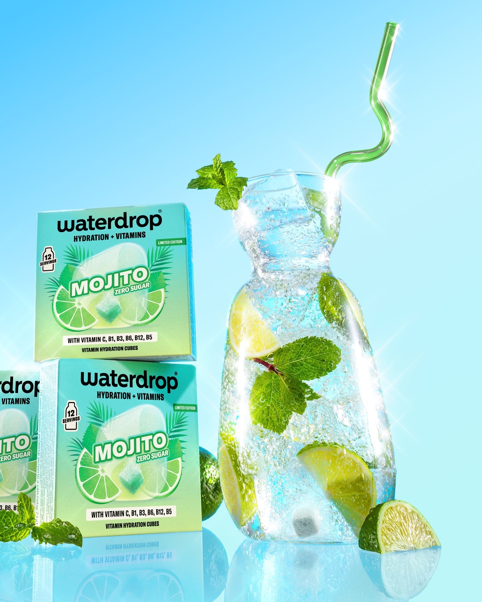 Skleněná Brčka Mojito