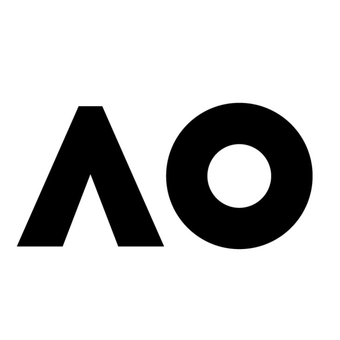 Černé logo se stylizovaným trojúhelníkem a kruhem.